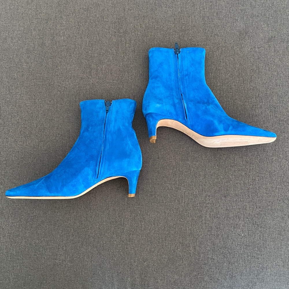 STAUD Willy suede ankle boots in director blue EU37 US6-6.5 🦋 - Picture 3 of 7